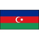 Azerbaijan Stick Flags, Finish: Heat Cut, Size: 4x6&quot;