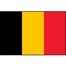 Belgium Stick Flags, Finish: Heat Cut, Size: 4x6&quot;