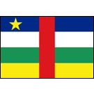 Central African Republic Stick Flags, Finish: Heat Cut, Size: 4x6&quot;
