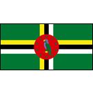 Dominica Stick Flags, Finish: Heat Cut, Size: 4x6&quot;