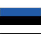 Estonia Stick Flags, Finish: Heat Cut, Size: 4x6&quot;