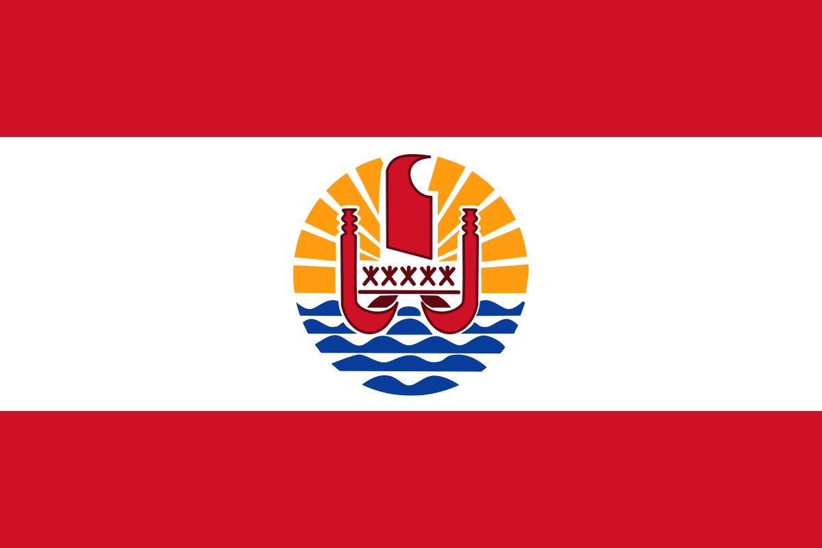 French Polynesia Stick Flags, Size: French Polynesia Stick Flag / 4 x 6&#39;&#39;/ Hemmed