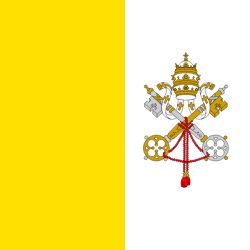 Holy See (Vatican City) Stick Flags, Finish: Heat Cut, Size: 4x6&quot;