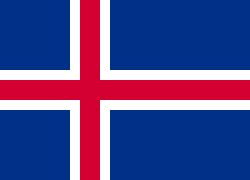 Iceland Stick Flags, Finish: Heat Cut, Size: 4x6&quot;