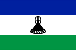 Lesotho Stick Flags, Finish: Heat Cut, Size: 4x6&quot;