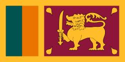 Sri Lanka Stick Flags, Finish: Heat Cut, Size: 4x6&quot;