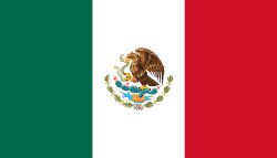 Mexico Stick Flags, Finish: Heat Cut, Size: 4x6&quot;