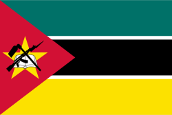 Mozambique Stick Flags, Finish: Heat Cut, Size: 4x6&quot;