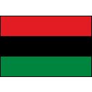 Pan-African Stick Flags, Finish: Heat Cut, Size: 4x6&quot;