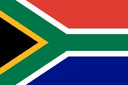 South Africa Stick Flags, Finish: Heat Cut, Size: 4x6&quot;
