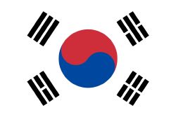 South Korea Stick Flags, Finish: Heat Cut, Size: 4x6&quot;