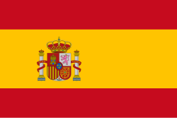 Spain Stick Flags, Finish: Heat Cut, Size: 4x6&quot;
