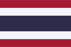 Thailand Stick Flags, Finish: Heat Cut, Size: 4x6&quot;