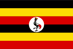 Uganda Stick Flags, Finish: Heat Cut, Size: 4x6&quot;