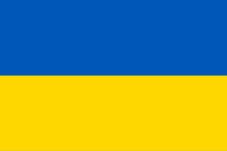 Ukraine Stick Flags, Finish: Heat Cut, Size: 4x6&quot;