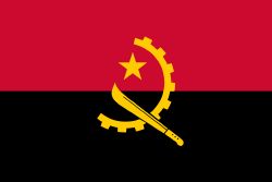 Angola Flag (Econo Polyester), Size: 36x60"