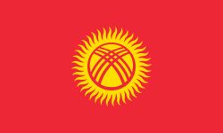 Kyrgyzstan Flag (Econo Polyester), Size: 36x60"