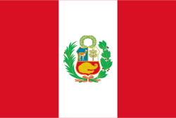 Peru Flag (Econo Polyester), Size: 36x60"