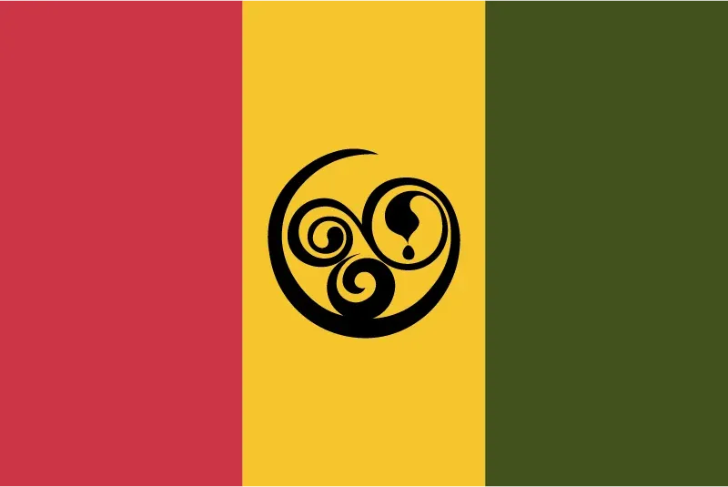 African Nova Scotia Flags (200/210D Nylon), Fabric: 210D Nylon (Printed), Size: 12x18", Sleeve Finish: Grommets