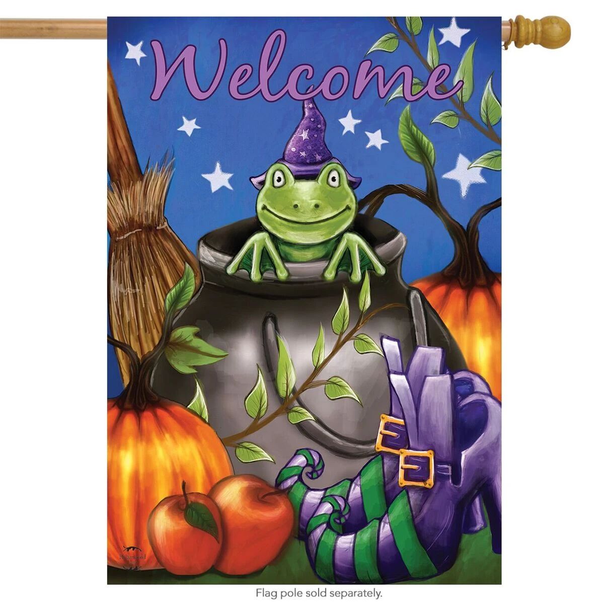 Halloween Frog House Flag
