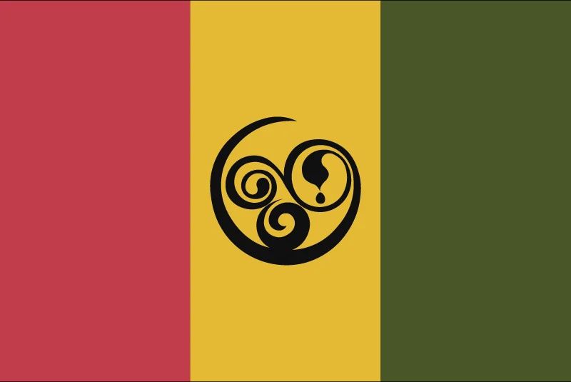 African Nova Scotia Stick Flags, Finish: Heat Cut, Size: 4x6"