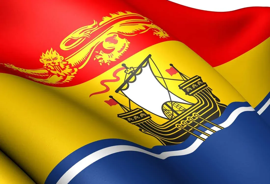 New Brunswick Stick Flags, Finish: Heat Cut, Size: 4x6"