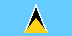 Saint Lucia Stick Flags, Finish: Heat Cut, Size: 4x6"