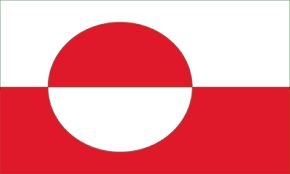 Greenland Flags (210D/200D Nylon), Size: 12x18", Sleeve Finish: Grommets