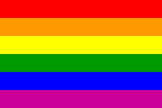Rainbow Pride Flags Custom Sewn (200D Nylon), Size: 36x72", Sleeve Finish: Grommets