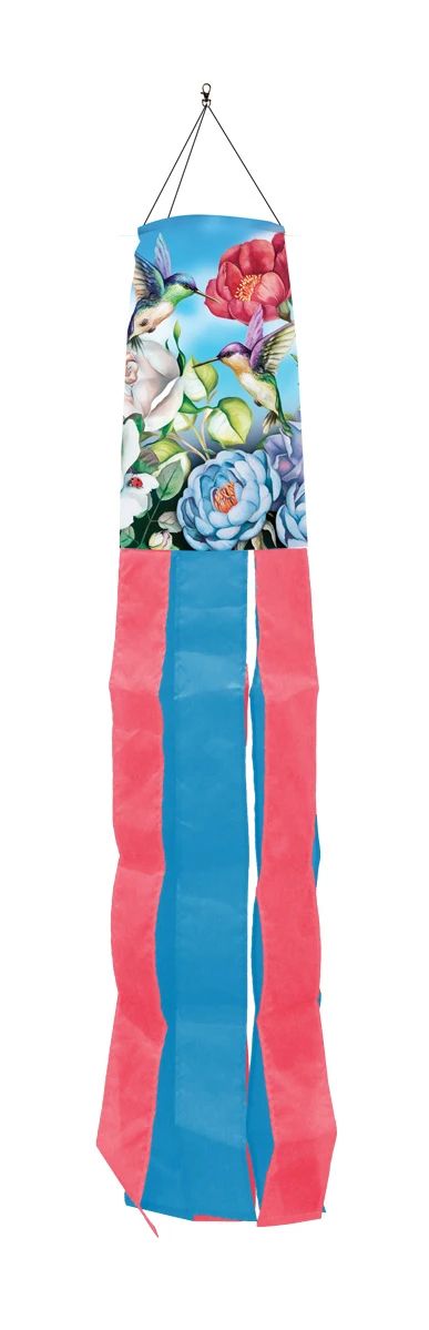 Hummingbirds And Roses Windsock
