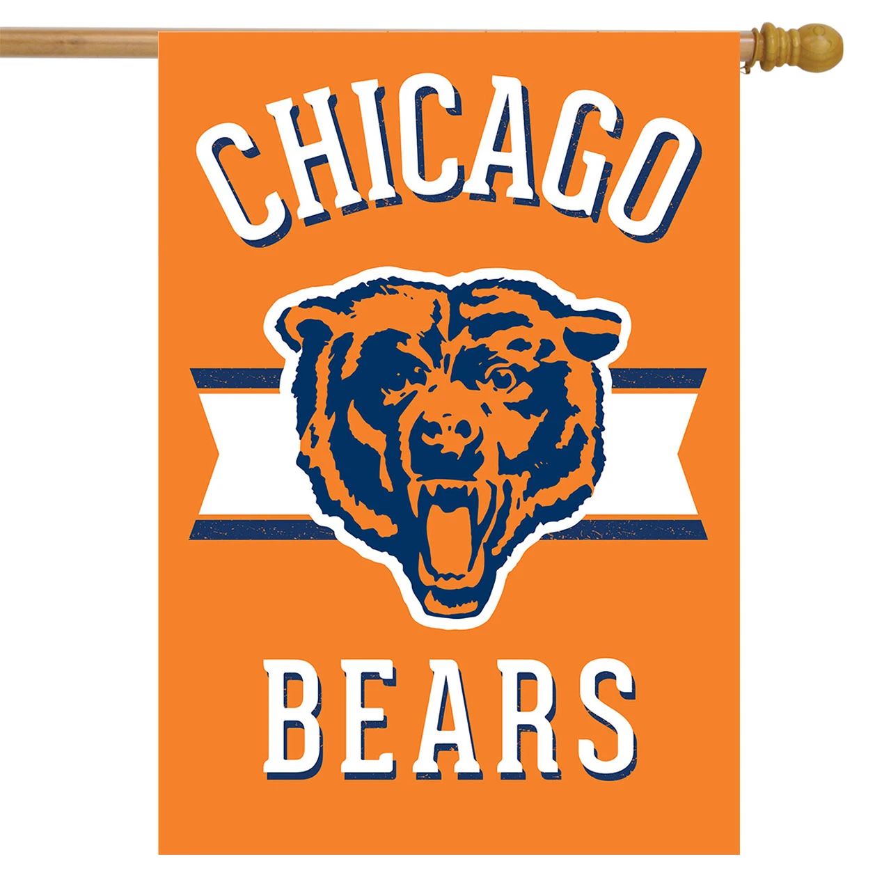 Retro Chicago Bears House Flag