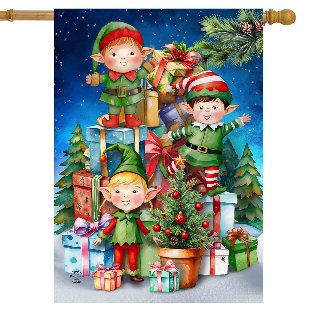 Santa's Elves House Flag