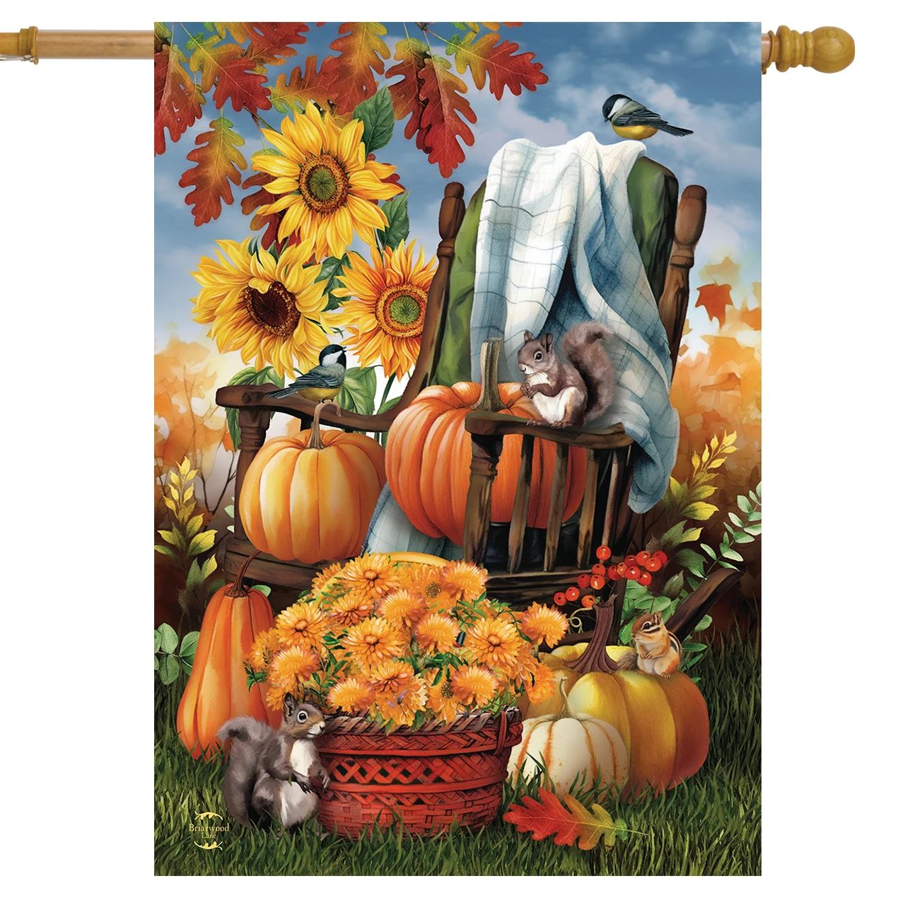 Fall Chair House Flag