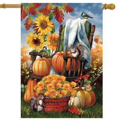 Fall Chair House Flag