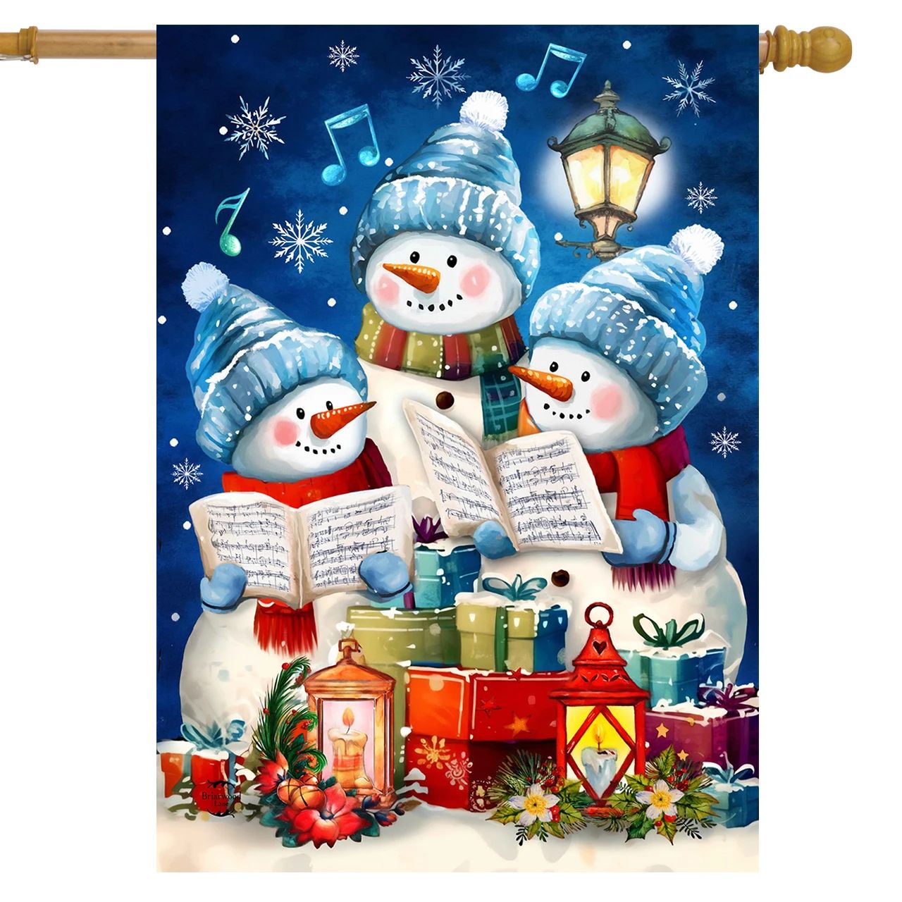 Singing Snowmen House Flag