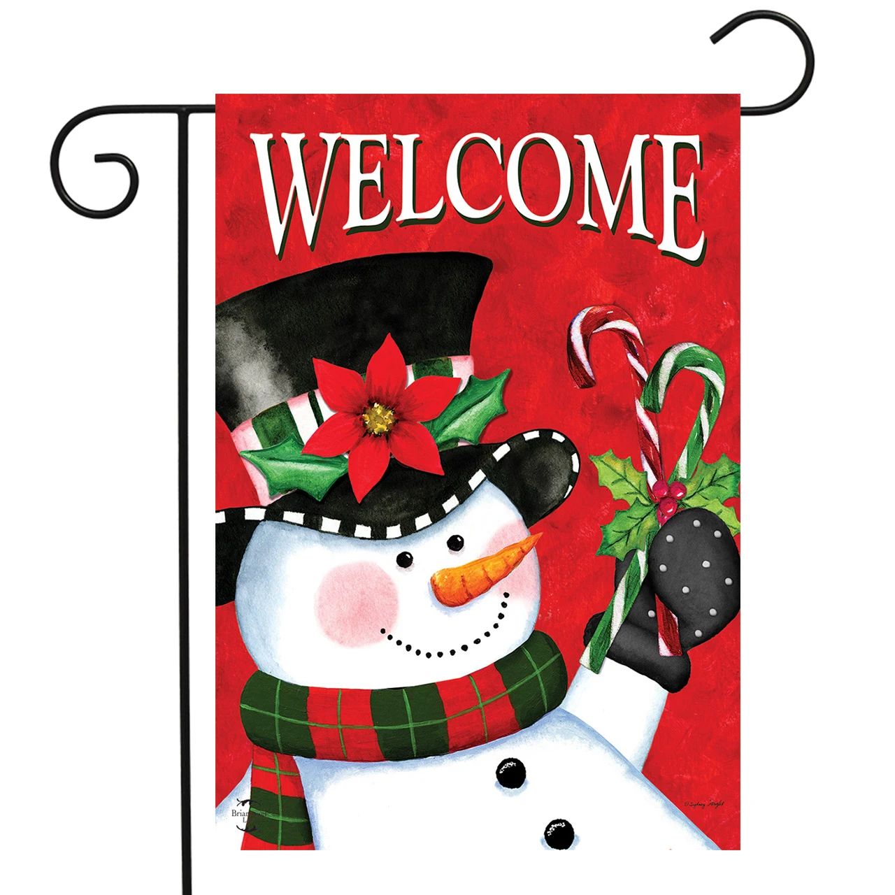 Christmas Snowman Welcome Garden Flag