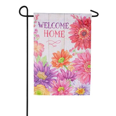 Welcome Home Spring Suede Garden Flag