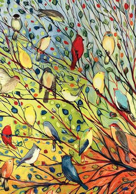 Birds and Tree Garden Flag