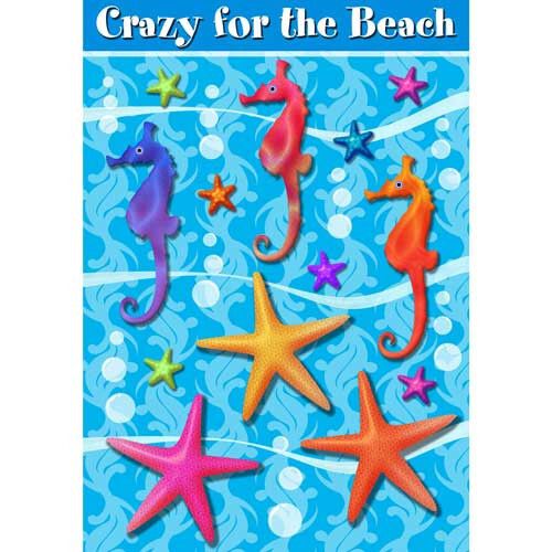 Seahorse and Starfish Garden Flag