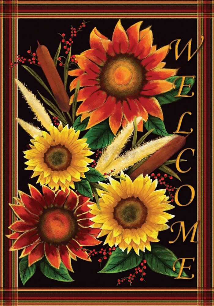 Welcome Sunflowers Garden Flag