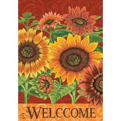 Welcome Sunflowers Fall Garden Flag