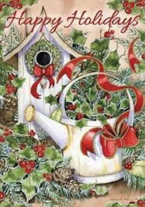 Happy Holidays Garden Flag