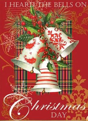 Christmas Day Bells Garden Flag