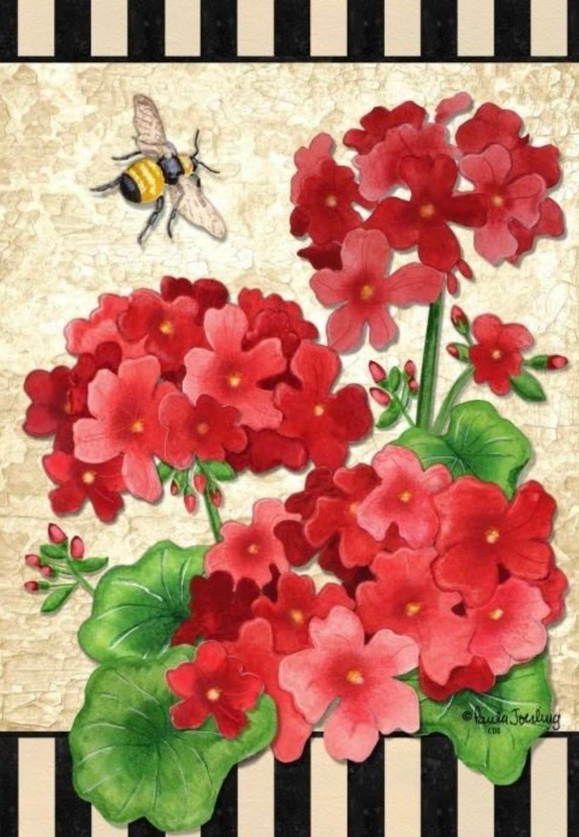 Bees and Flowers Garden Flag
