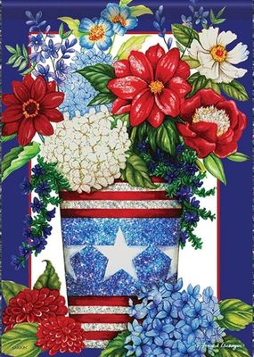 Flower Bucket Garden Flag