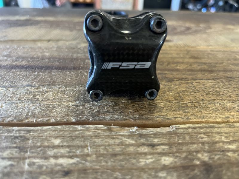 used FSA OS 150 Alloy stem carbon front plate stearer clamp 1 1/8&quot; handlebar clamp 31.8 length 120mm