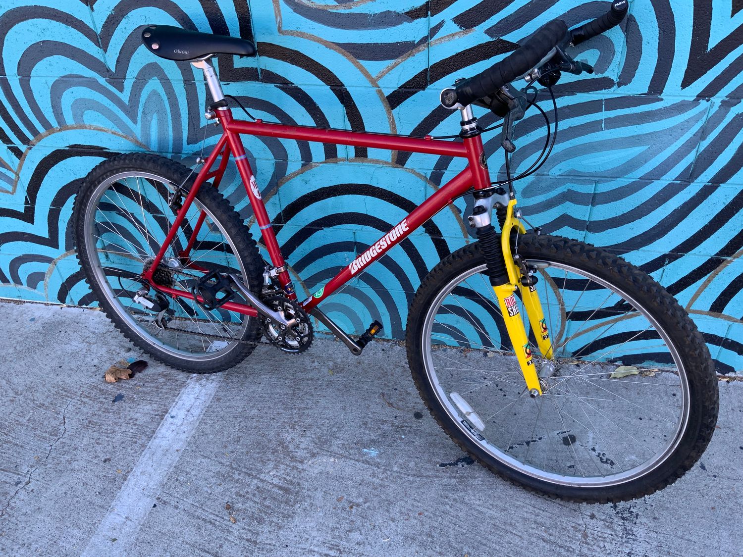 used Bridgestone MB4, red/yellow, medium