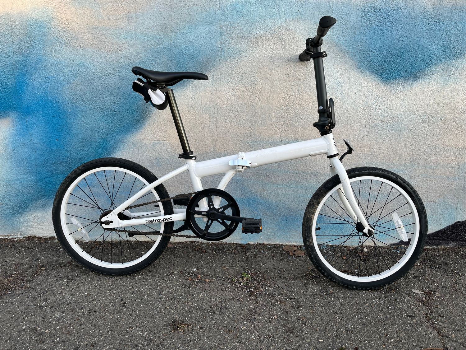 used Retrospec  TROY single-speed, white, as-is