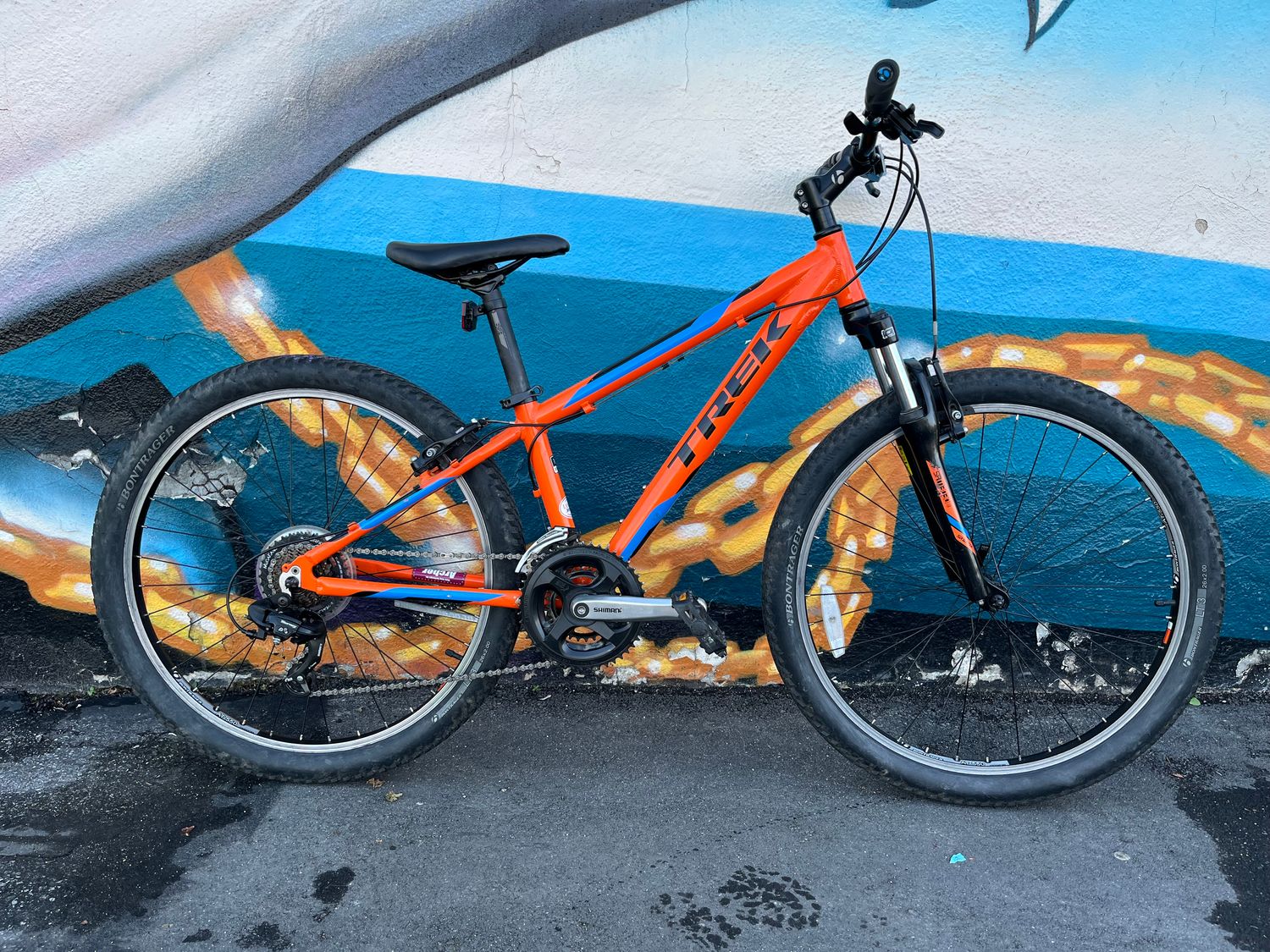 used Trek 3500, orange/blue/black, XSmall 13&quot;