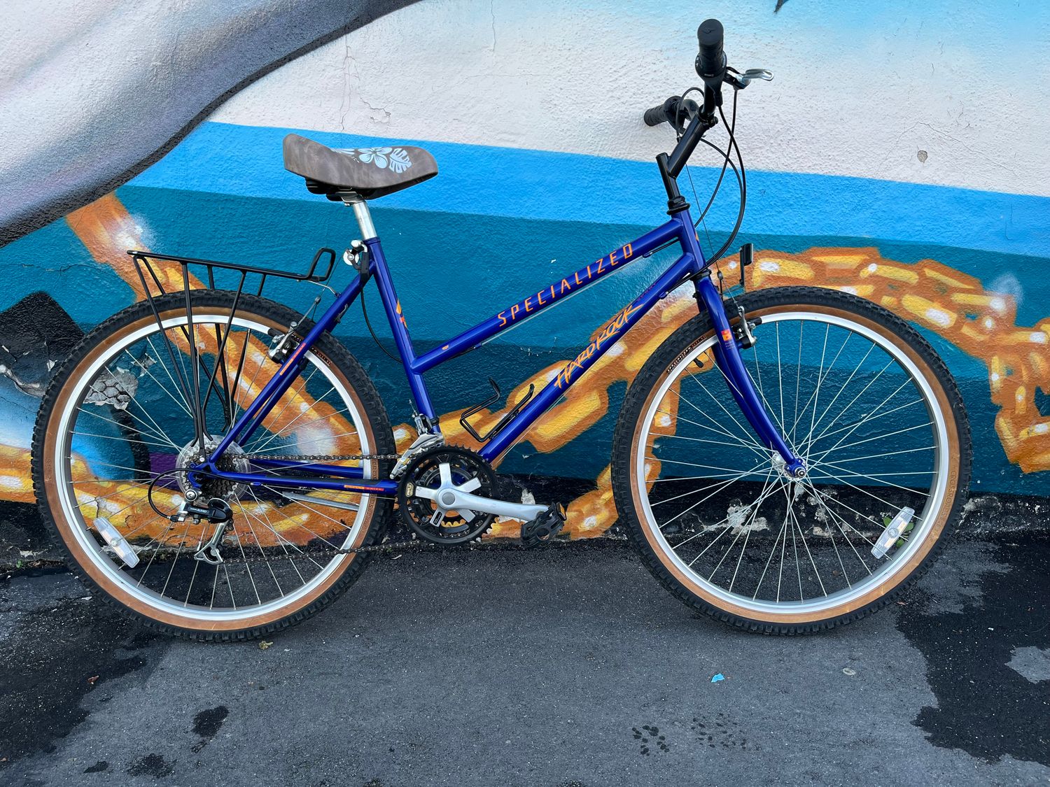 used Specialized Hardrock, blue/yellow, large
